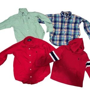 Bundle of 3T and 4T Ralph Lauren Kids' Red, Green, and Multicolor Shirt Set